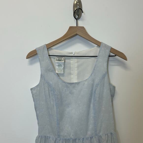 Laura Ashley Rare Vintage Cottage Core Floral Blue Maxi Dress Size 6 - Picture 3 of 10